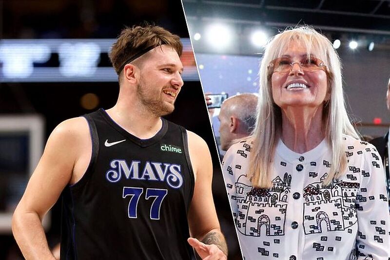 Luka Dončić i Miriam Adelson (Foto: Montaža / Twitter)