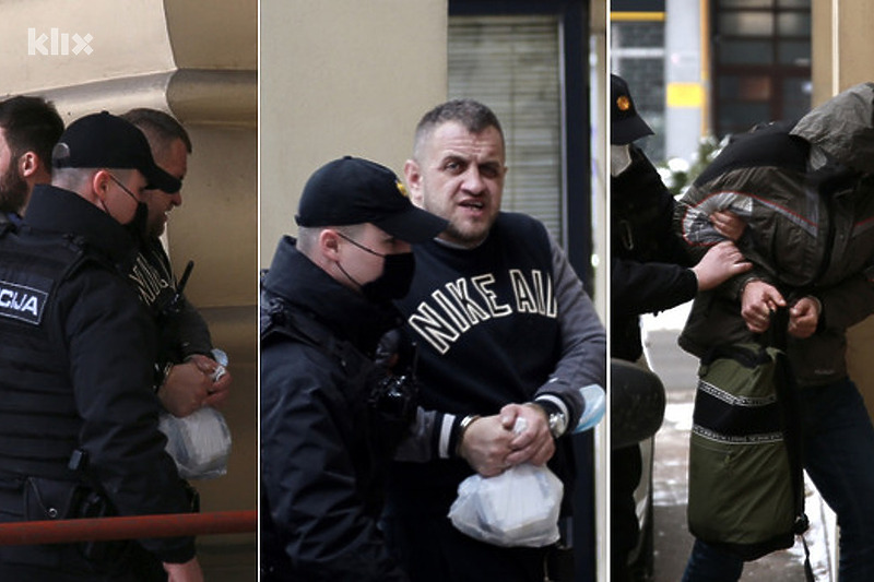 Višnjić, Adilović i Murtović prilikom hapšenja