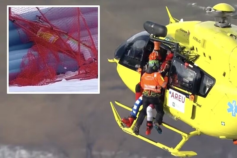 Schwarz helikopterom prebačen u bolnicu (Foto: Twitter)