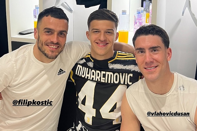 Kostić, Muharemović i Vlahović (Foto: Instagram)