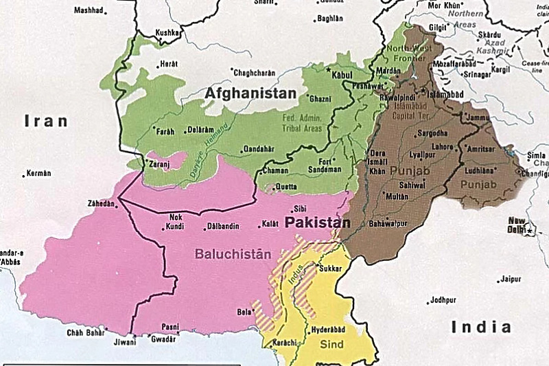 Balučistan u rozoj boji (Mapa: Wikimedia)