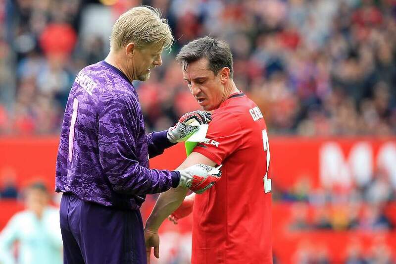 Peter Schmeichel i Garry Neville (Foto: Twitter)