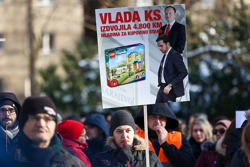 Protesti nezadovoljnih mladih održani 11. januara (Foto: I. L./Klix.ba)