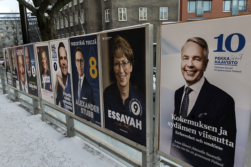 Izborni plakati na ulicama u Helsinkiju (Foto: EPA-EFE)