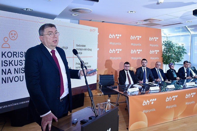 V.d. generalnog direktora BH Telecoma Amel Kovačević i članovi nove uprave kompanije (Foto: T. S./Klix.ba)