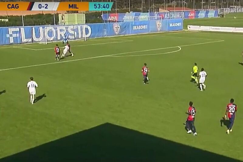 Francesco Camarda postigao impresivan gol protiv Cagliarija (Foto: Screenshot)