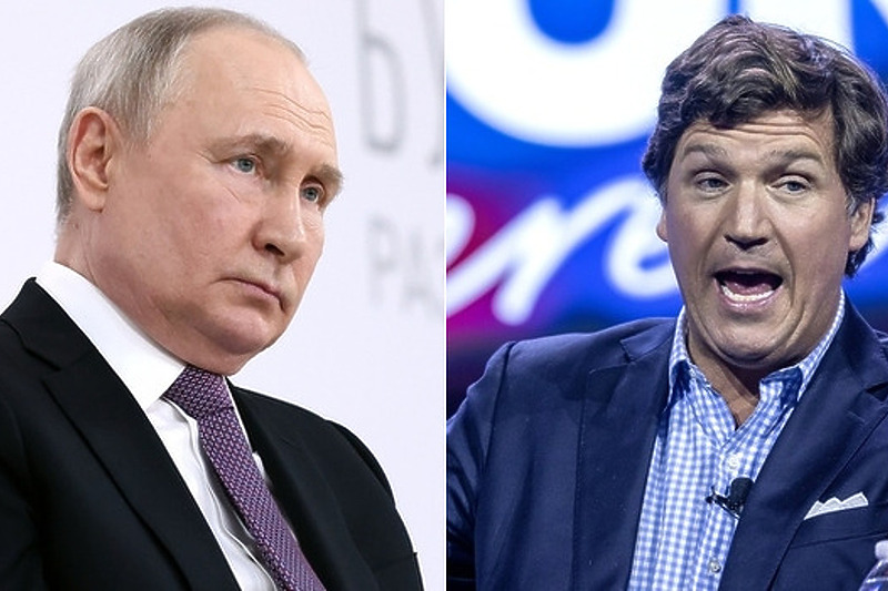 Vladimir Putin i Tucker Carlson (Foto: EPA-EFE)