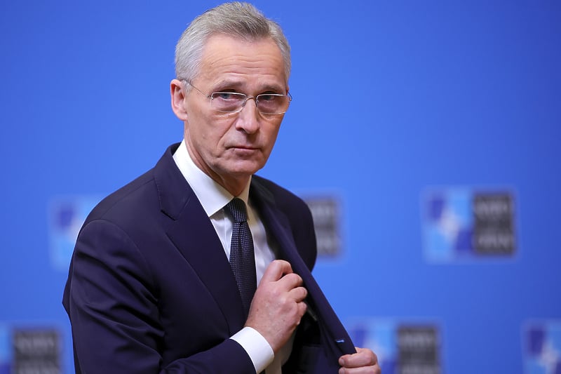 Jens Stoltenberg nakon sastanka ministara zemalja članica NATO-a u Briselu (Foto: EPA-EFE)