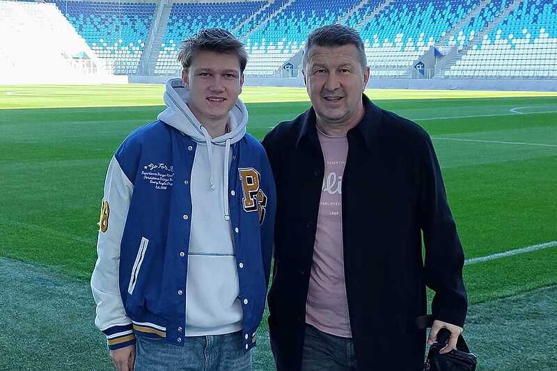 Dino i Almir Turković na stadionu Osijeka (Foto: Facebook)
