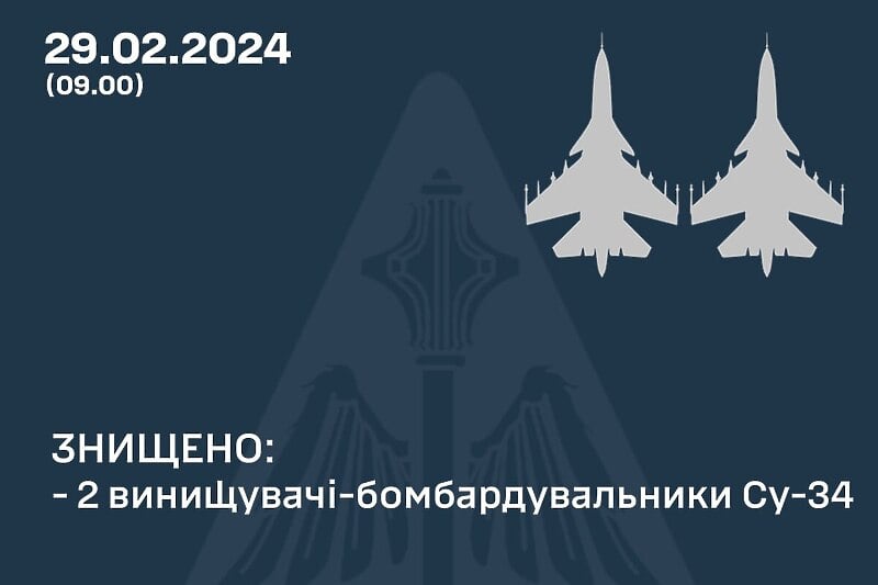 Ukrajinci se pohvalili kako su samo danas srušili tri ruska aviona SU-34