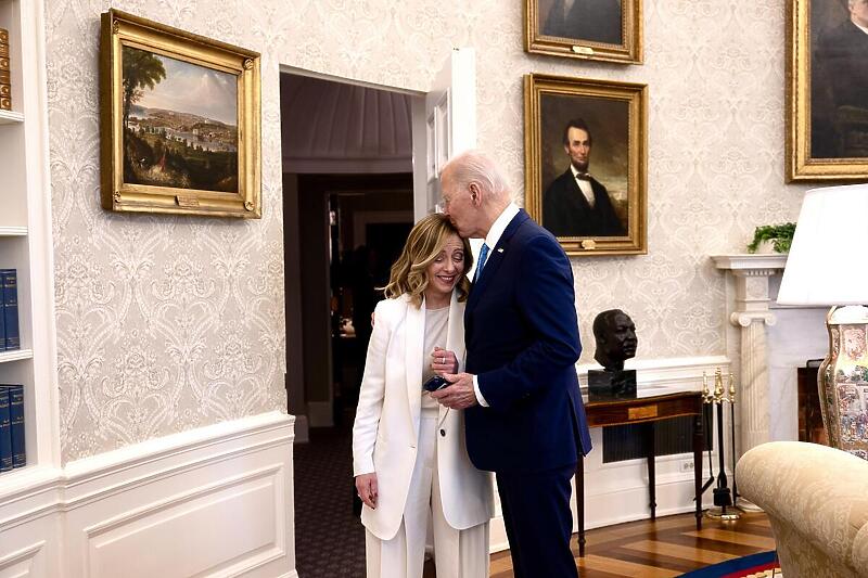 Giorgia Meloni i Joe Biden u Bijeloj kući (Foto: EPA-EFE)