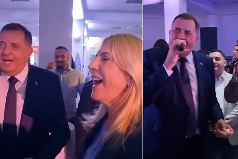 Dodik je prvo plesao pa je dohvatio mikrofon (Foto: Screenshot)