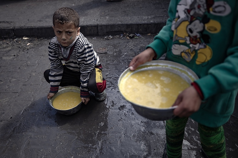 Djeca u Gazi žive na rubu pothranjenosti (Foto: EPA-EFE)