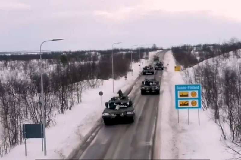 Prelazak finskih i švedskih trupa preko granice (Screenshot: Oružane snage Norveške)