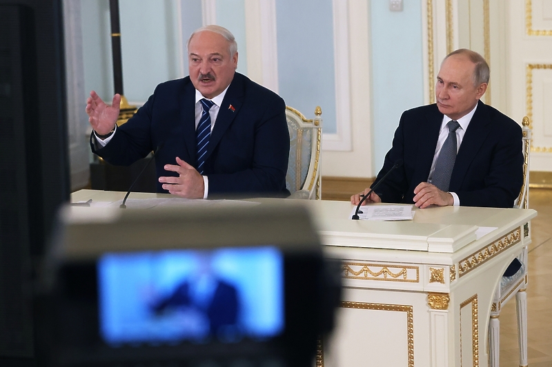 Predsjednik Rusije Vladimir Putin i njegov bjeloruski kolega Aleksandar Lukašenko (Foto: EPA-EFE)