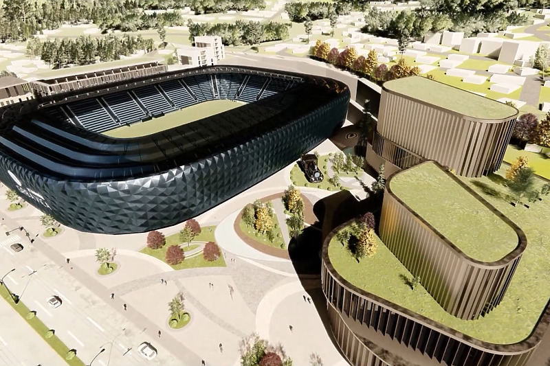 Budući izgled stadiona Grbavica s pratećim objektima (Foto: Screenshot)