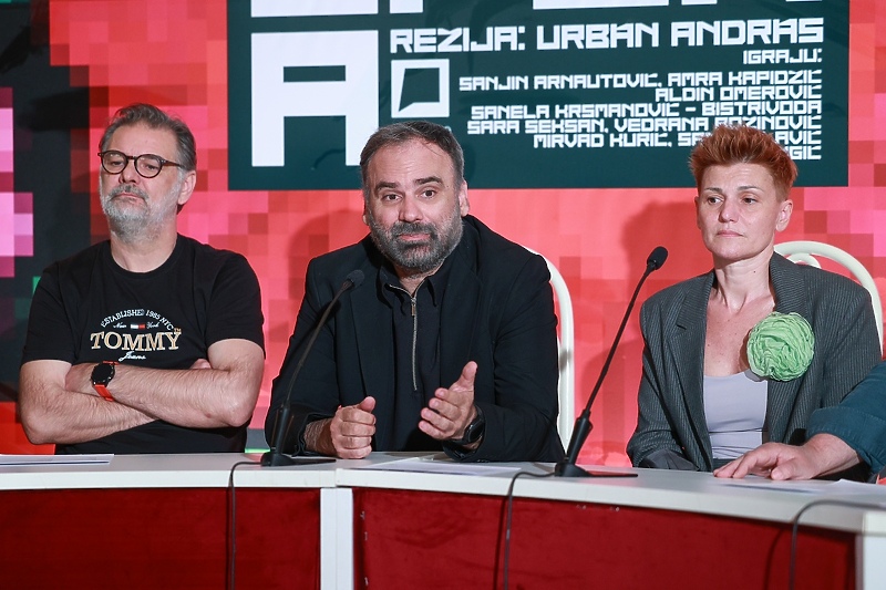 Mirvad Kurić, Dino Mustafić i Vedrana Božinović na konferenciji za medije (Foto: I. L./Klix.ba)
