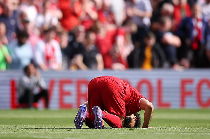 Slavlje Salaha nakon gola protiv Tottenhama (Foto: EPA-EFE)