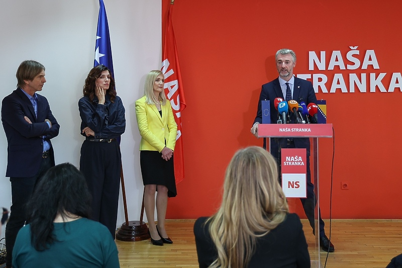 Press konferencija Naše stranke (Foto: I. L./Klix.ba)