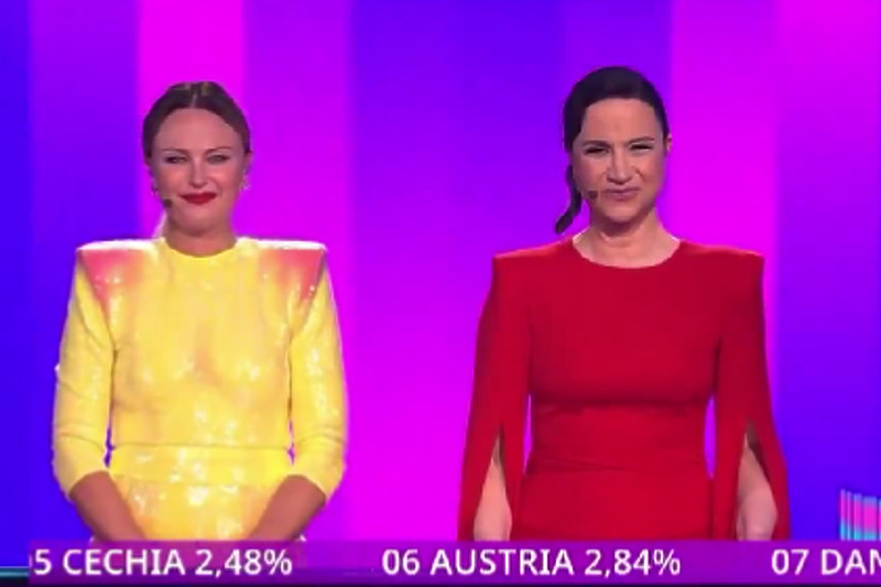 Snimak s Rai TV-a na kojem se vide rezultati glasanja (Screenshot: Twitter)