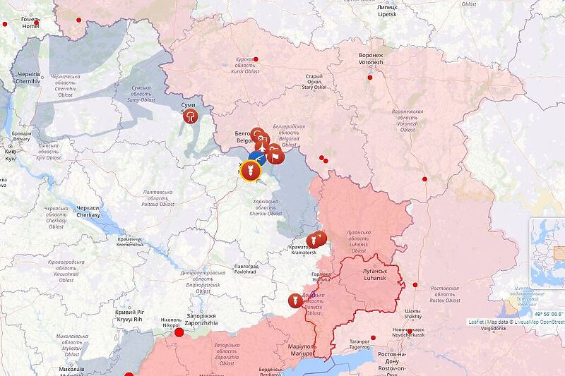 Mapa ratnih aktivnosti u Ukrajini