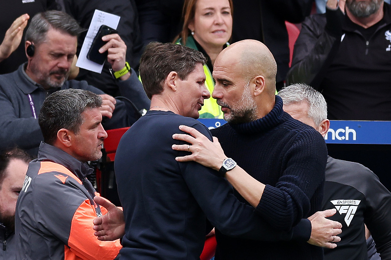 Oliver Glasner i Pep Guardiola (Foto: EPA-EFE)