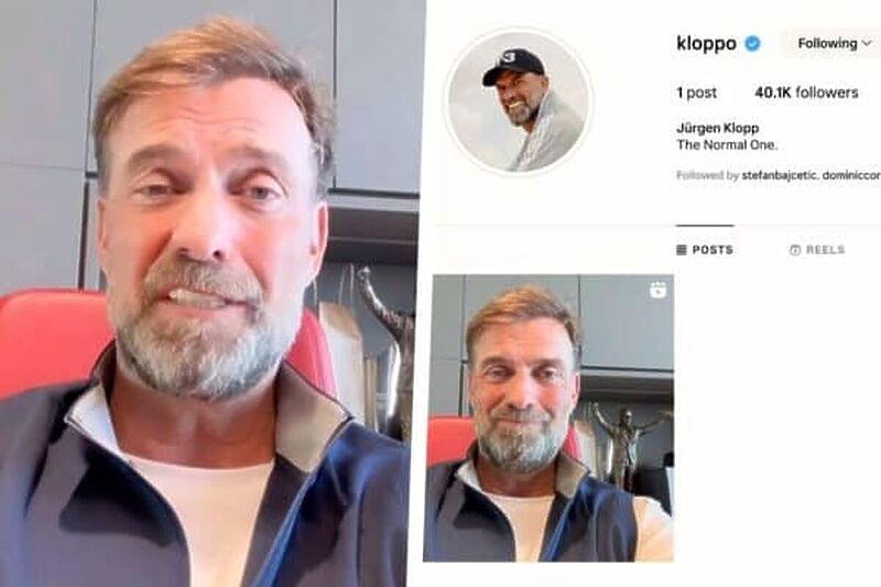 Jurgen Klopp je otvorio Instagram profil (Foto: Montaža)