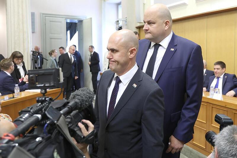 Ministri Josip Dabro i Ante Šušnjar (Foto: Pixsell/Patrik Macek)