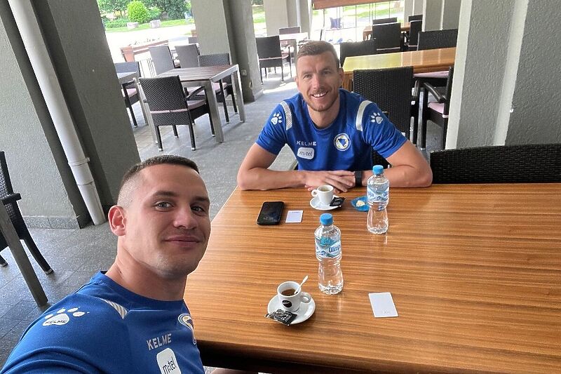 Dario Šarić i Edin Džeko (Foto: Instagram)