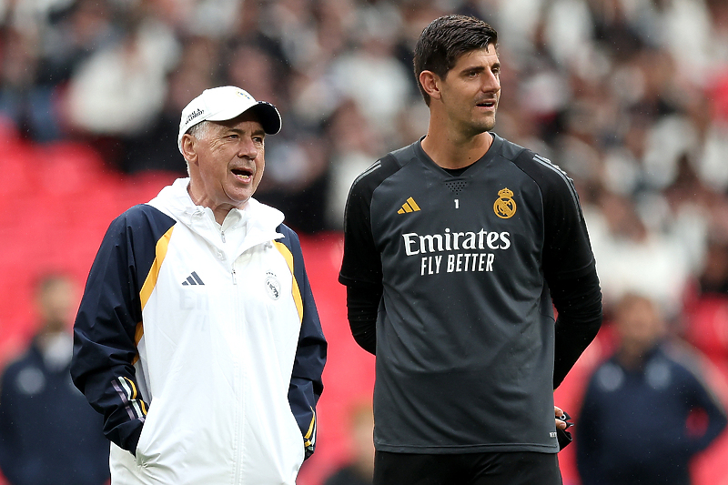 Ancelotti se opredijelio za Courtoisa na golu (Foto: EPA-EFE)