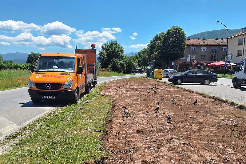 Dionica trase tramvajske pruge od kružnog toka u Hrasnici do Famosa (Foto: Facebook Hrasnica)