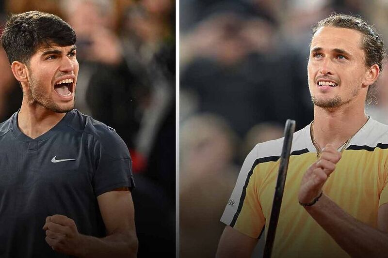 Carlos Alcaraz i Alexander Zverev (Foto: Roland Garros / montaža)