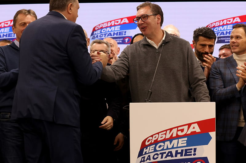 Milorad Dodik i Aleksandar Vučić (Foto: EPA-EFE)