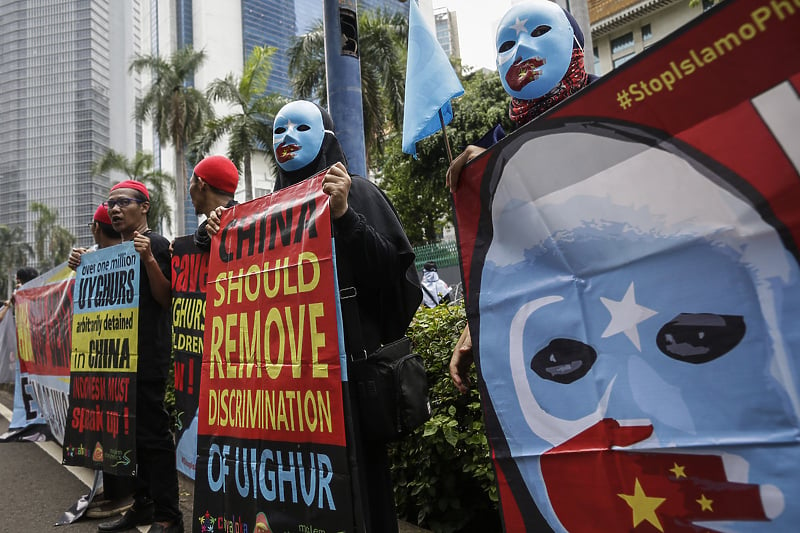 Protesti protiv odnosa vlasti u Kini prema ujgurskim muslimanima (Foto: EPA-EFE)