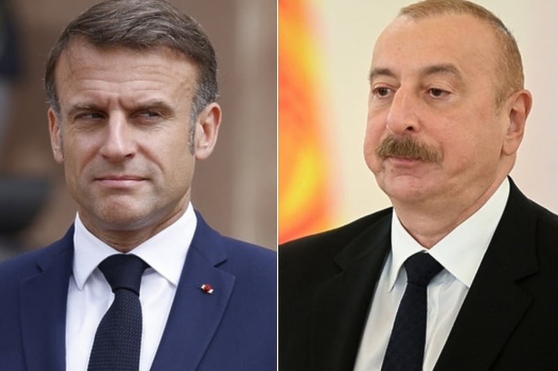 Emmanuel Macron i Ilham Aliyev (Foto: EPA-EFE)