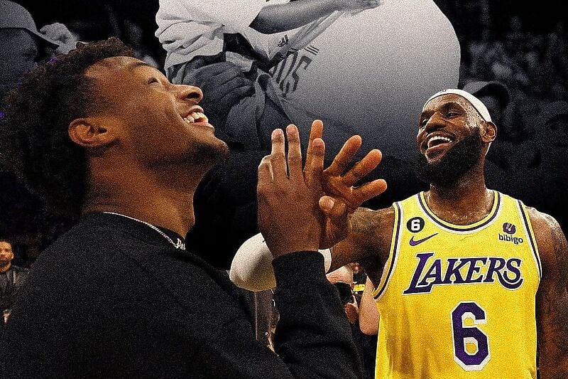 Bronny i LeBron James (Foto: Los Angles Lakers)