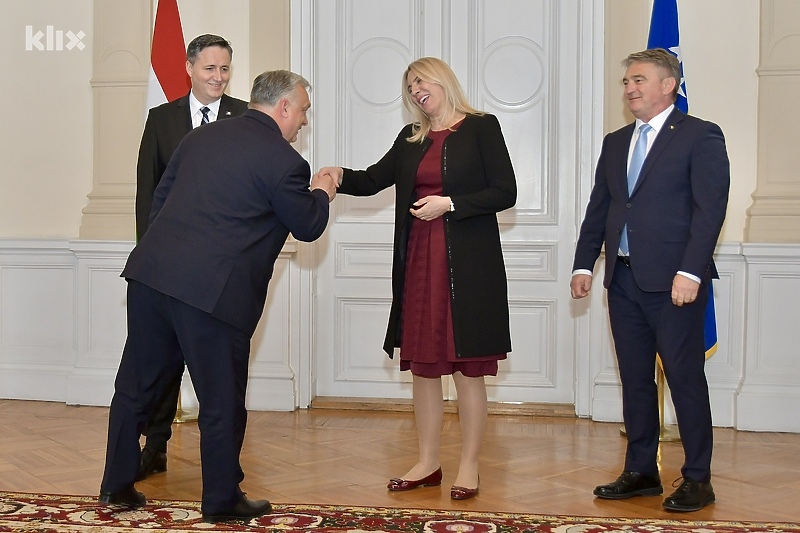 Viktor Orban u Predsjedništvu prilikom posjete BiH (Foto: I. Š./Klix.ba)