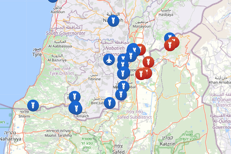 Mapa: Lebanon.liveuamap.com