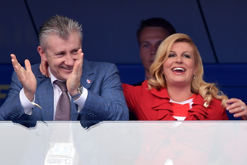 Davor Šuker i Kolinda Grabar-Kitarović tokom SP-a (Foto: EPA-EFE)