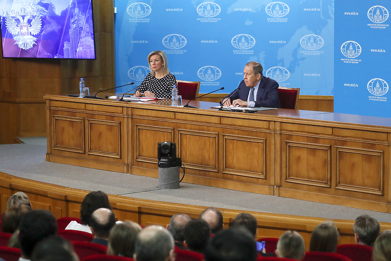 Marija Zakharova i Sergej Lavrov (Foto: EPA-EFE)