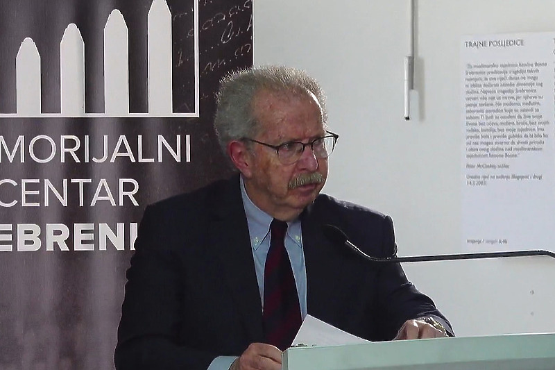 Menachem Rosensaft (Screenshot: Memorijalni centar Srebrenica Potočari)