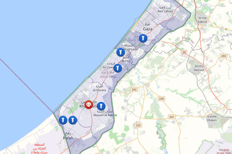 Mapa: israelpalestine.liveuamap.com