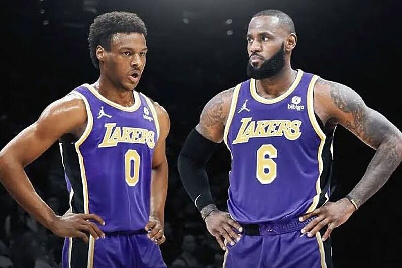 Bronny James i LeBron James (Foto: Twitter)