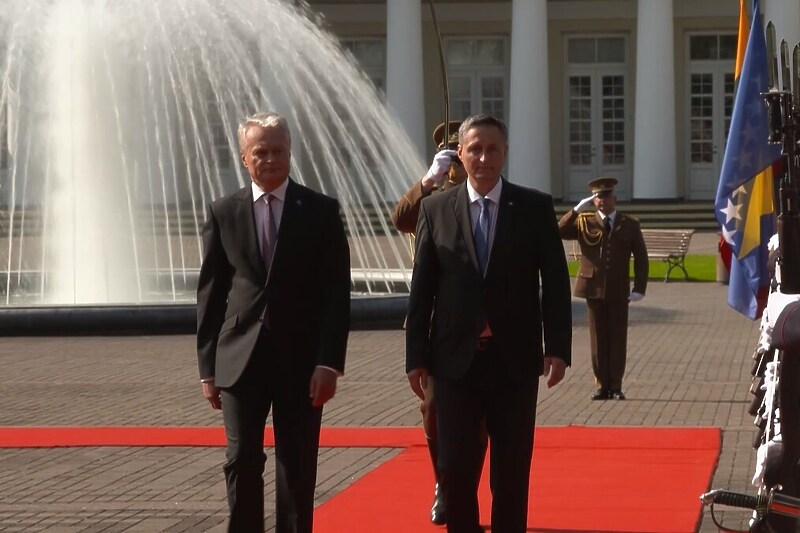 Gitanas Nausėda i Denis Bećirović (Foto: Predsjedništvo BiH)