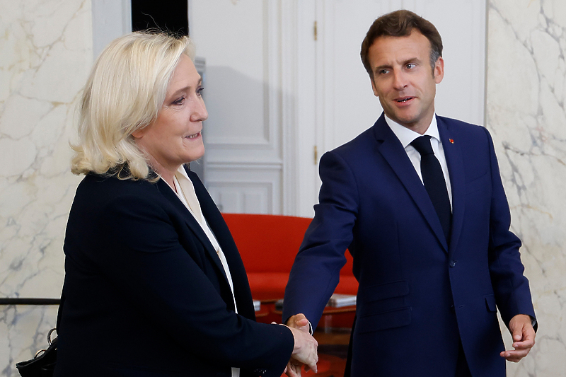 Marine Le Pen i Emmanuel Macron (Foto: EPA-EFE)