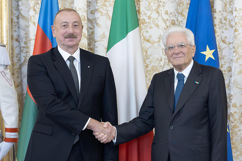 Alijev na sastanku s italijanskim predsjednikom (Foto: EPA-EFE)