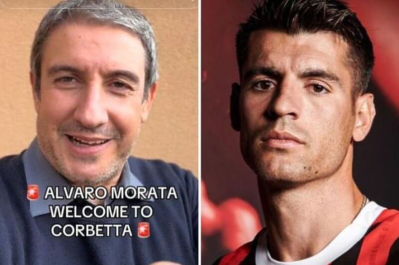 Marco Ballarinii i Alvaro Morata (Foto: Twitter / montaža)