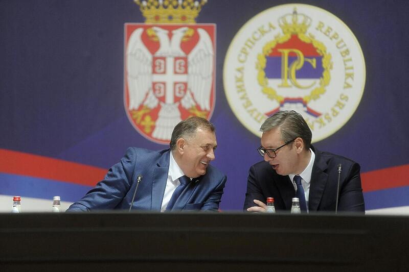 Milorad Dodik i Aleksandar Vučić (Foto: M.A./ATAImages/Pixsel)