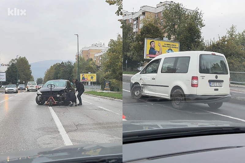 Saobraćajna nesreća u sarajevskom naselju Dobrinja (Foto: Klix.ba)