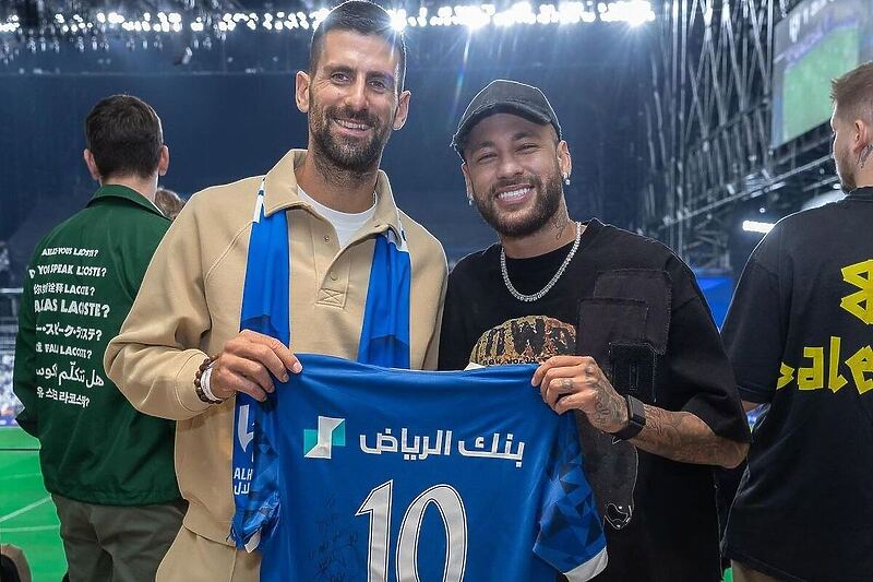 Novak Đoković i Neymar (Foto: Instagram)